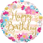Happy birthday floral +$5.99
