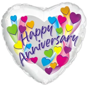 18" Happy Anniversary Heart Balloon