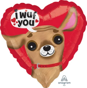 18" I Wuf You Balloon