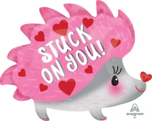 26" Stuck on You Hedgehog Foil Balloon